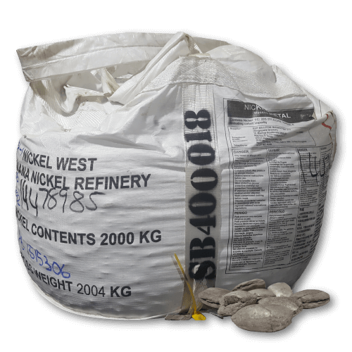 A sample nickel parcel (2 ton nickel bulk bag)