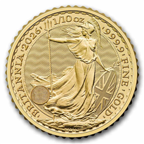 Gold Britannia Coin 2026 - 1/10oz