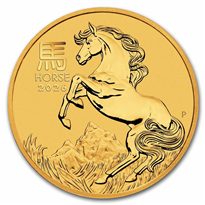 Gold Lunar Coin 2026 - Year of the Horse - 1/10 oz