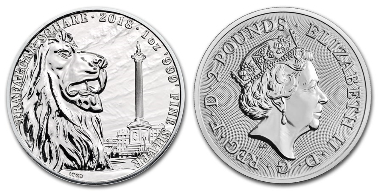 2018 Great Britain 1 oz Silver British Landmarks Trafalgar Mint Direct Premier