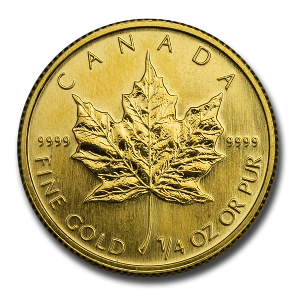Gold Canadian Maple Leaf Coin 1995 - 1/4oz