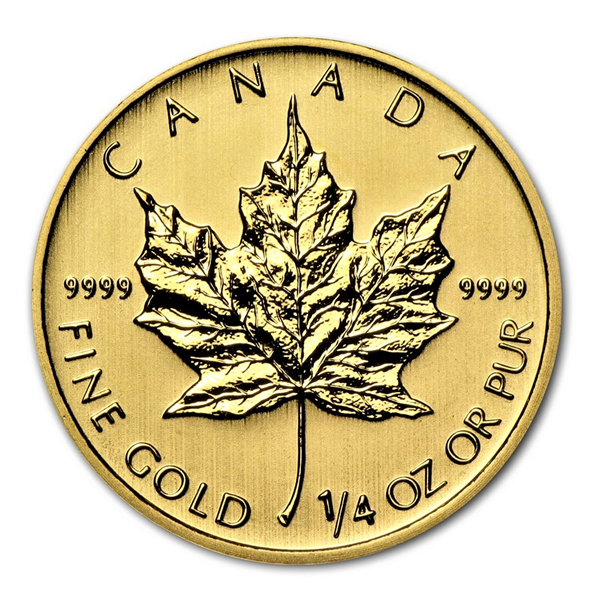 Gold Canadian Maple Leaf Coin 1998 - 1/4 oz