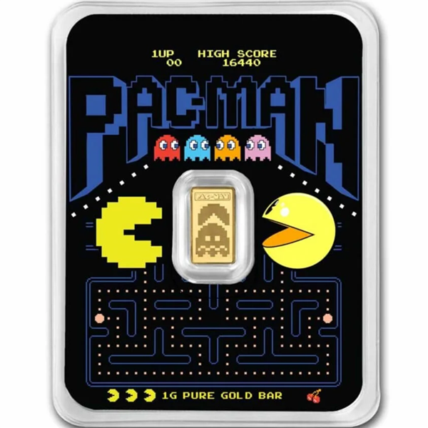 Gold PAMP Suisse Pac-Man 45th Anniversary Bar-1 gram