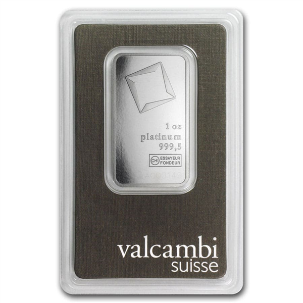 Platinum Valcambi Suisse bar - 1 Ounce