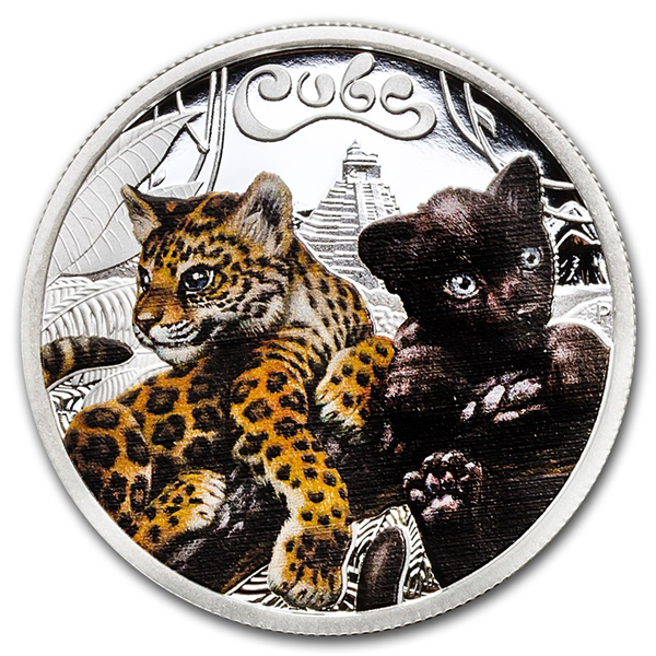 Silver Perth Mint Jaguar Cubs 2016 Proof Coin-1/2oz