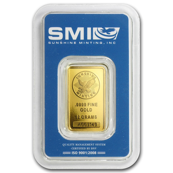Gold Sunshine Mint Bar - 10 Gram