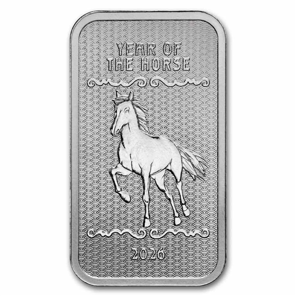 Silver PAMP USA Lunar Horse Bar 2026 - 10oz