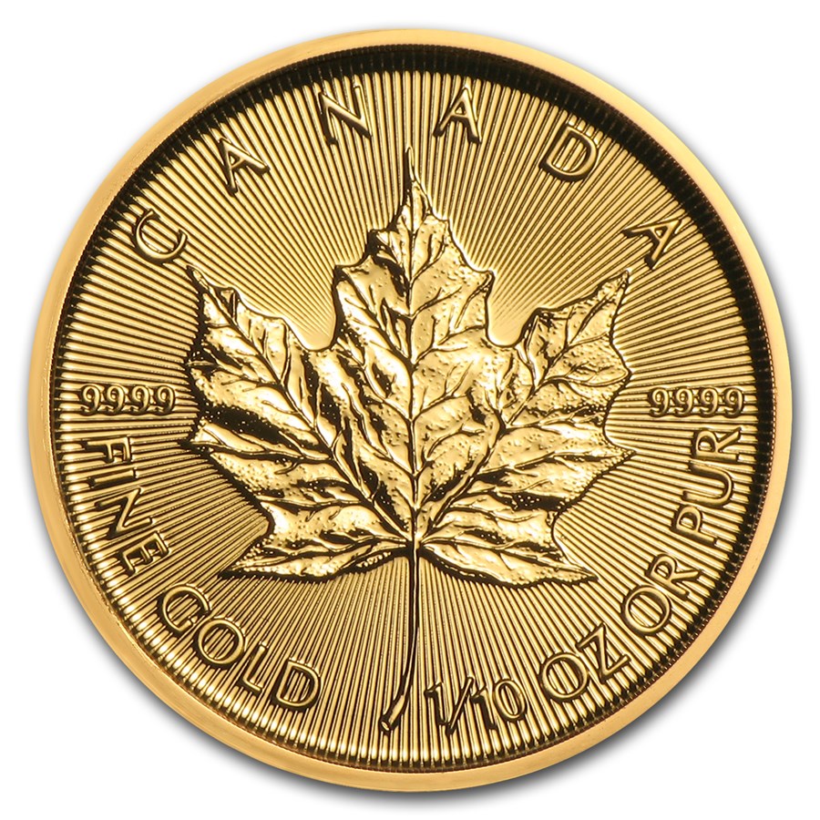 Gold Canadian Maple Leaf Coin 2019 - 1/10 oz