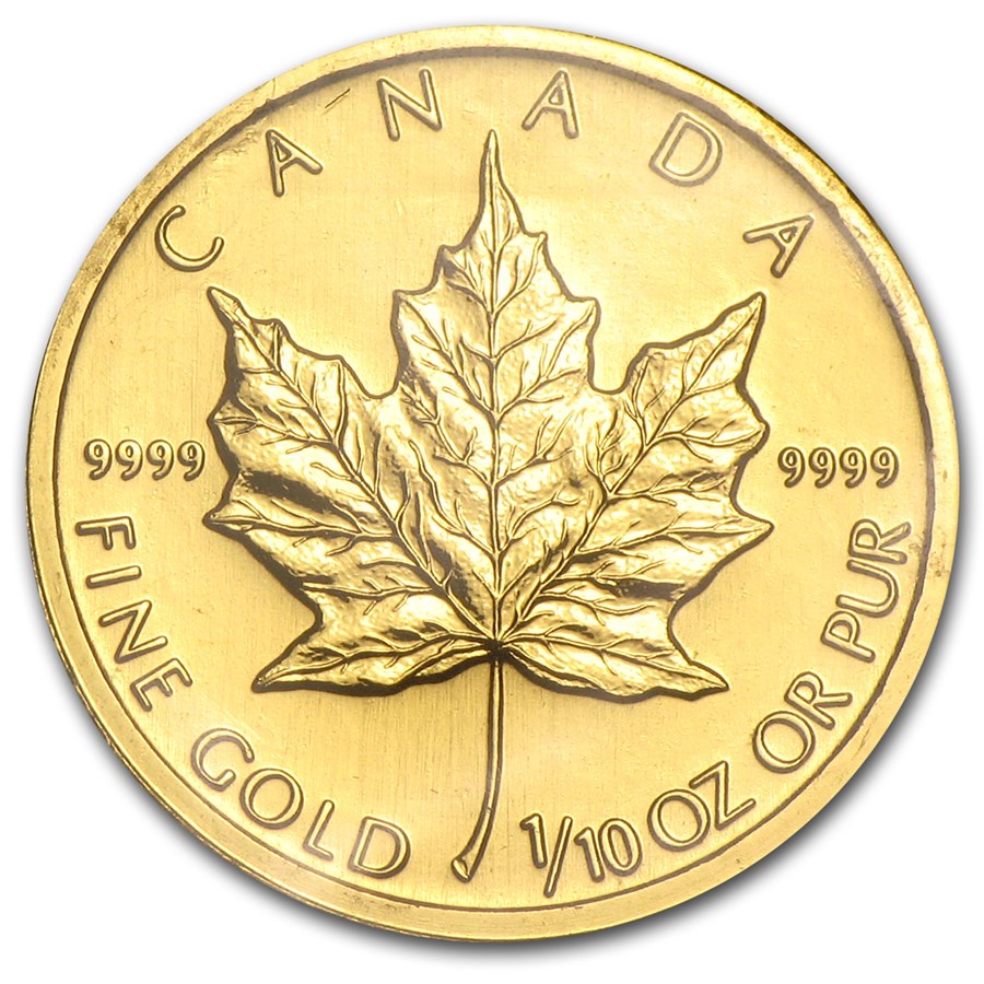 Gold Canadian Maple Leaf Coin 1995 - 1/10 oz