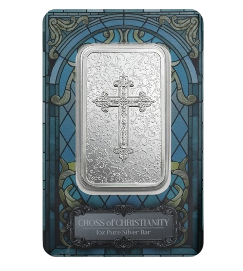 Silver Pamp Suisse Cross of Christianity Bar - 1oz