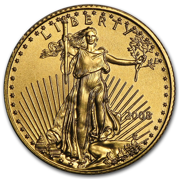 Gold American Eagle Coin 2008 - 1/10oz