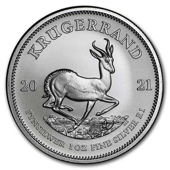 Silver South African Krugerrand Coin 2021 - 1oz