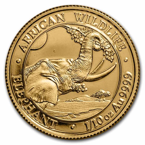 Gold Somalia Elephant Coin 2023 - 1/10oz