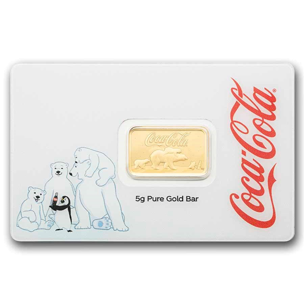 Gold Pamp Suisse Coca-Cola Holiday Polar Bears Bar - 5g