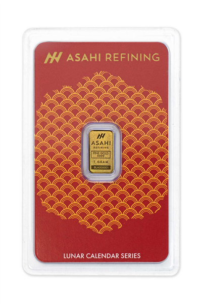 Gold Asahi Lunar Snake Bar - 1 Gram