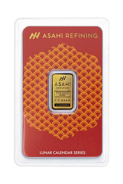 Gold Asahi Lunar Snake Bar - 2.5 Gram