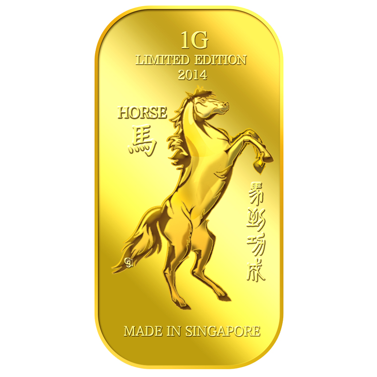 Gold PureGoldsg Golden Horse 1g Silver Bullion Malaysia