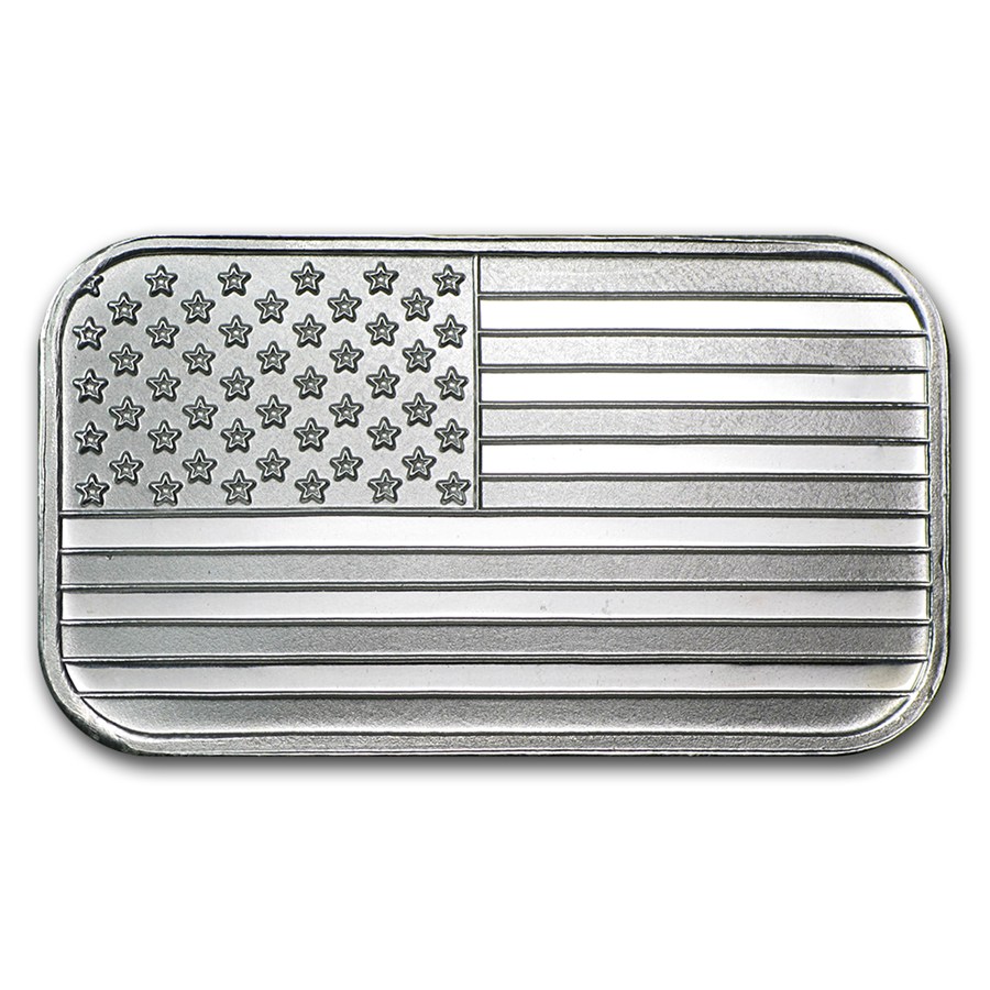 Silver American Flag Design - 1oz