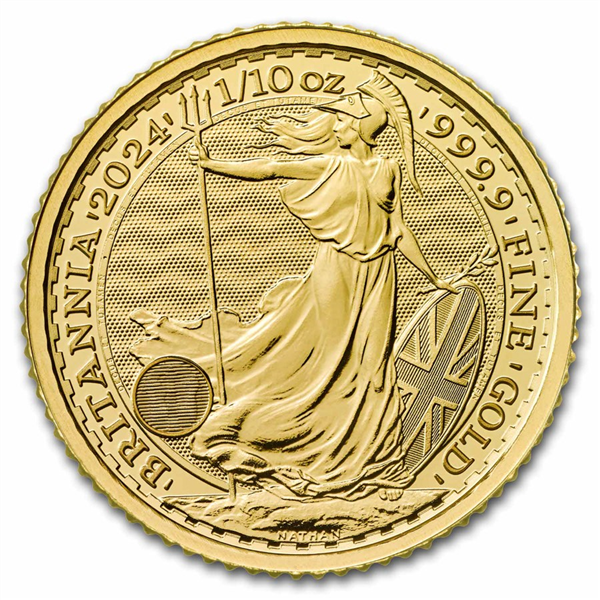 Gold Britannia Coin 2024 - 1/10oz