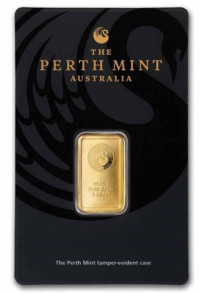 Gold Perth Mint Bar - 5 Gram
